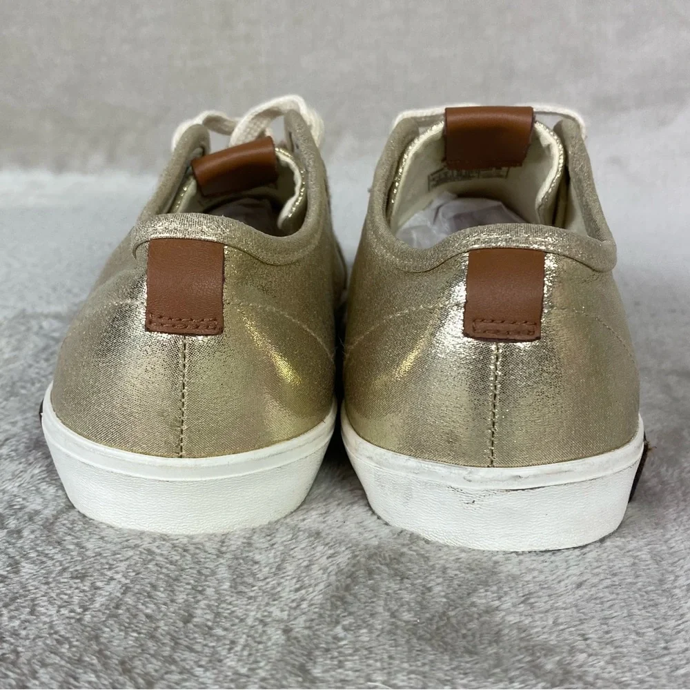 UGG‎ Shoes Girls Size 6 Gold Metallic Low Top Lace Up Casual Sneakers 1011823K